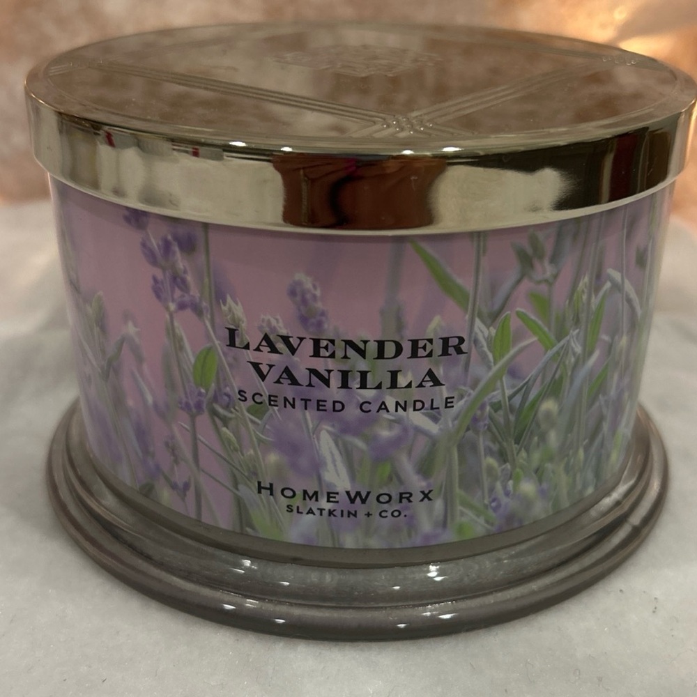 HOMEWORX by Slatkin & Co. Lavender Vanilla Scented Candle 18 oz. ~NEW/LOVELY~